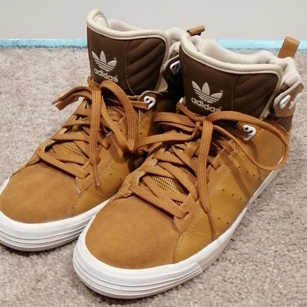 Adidas HI Top Leather/Suede Chukka Sneakers